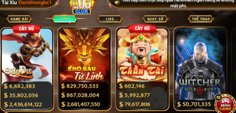 Thử vận may cùng top game bài đổi thưởng Thần tài