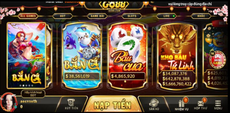 Truy cập game bai doi thuong Bắn cá tại Go88