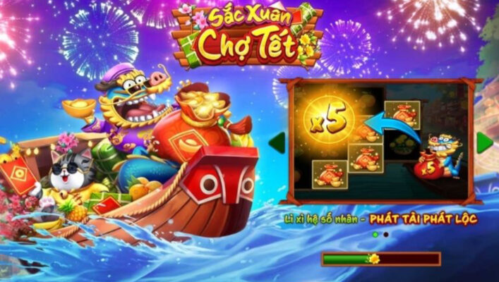 Giao diện game bài đổi thưởng Sắc xuân chợ tết gây ấn tượng mạnh