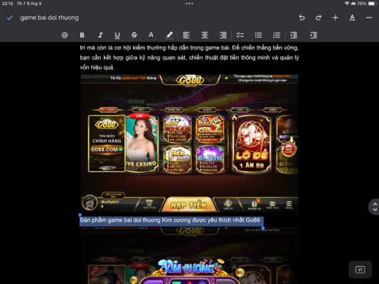 Sản phẩm game bai doi thuong Kim cương được yêu thích nhất Go88