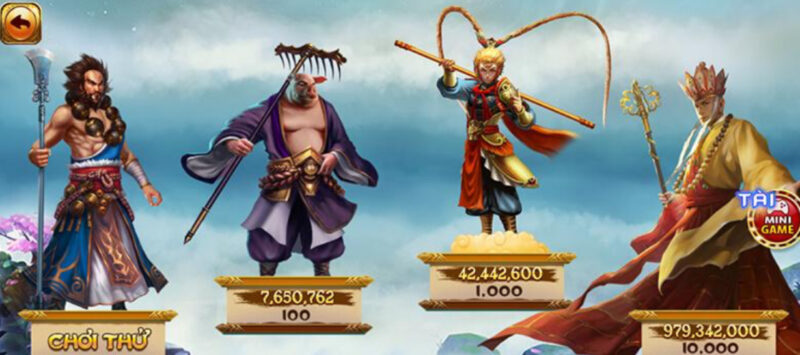 Phòng chơi game bài đổi thưởng Tây Du Ký hấp dẫn