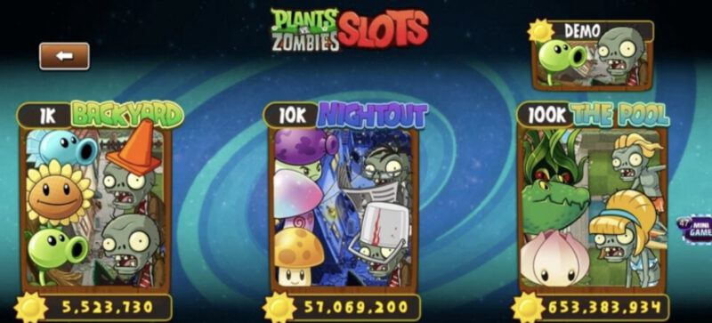 Lựa chọn phòng chơi Plants Zombie đa dạng